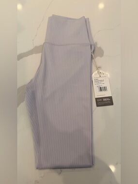 Vuori Lavender Ribbed High-Waist Leggings